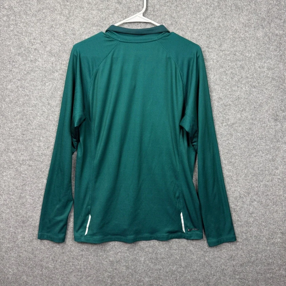 The‎ North Face Mens FlashDry Quarter Zip Pullover Green Long Sleeve Size M